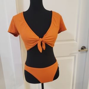 Sleeved Michael Kors Two Piece Swimsuit